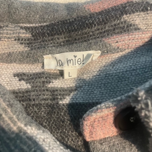 LA MIEL Multicolor Knit Jacket Size L Worn In great Condition - Picture 4 of 12